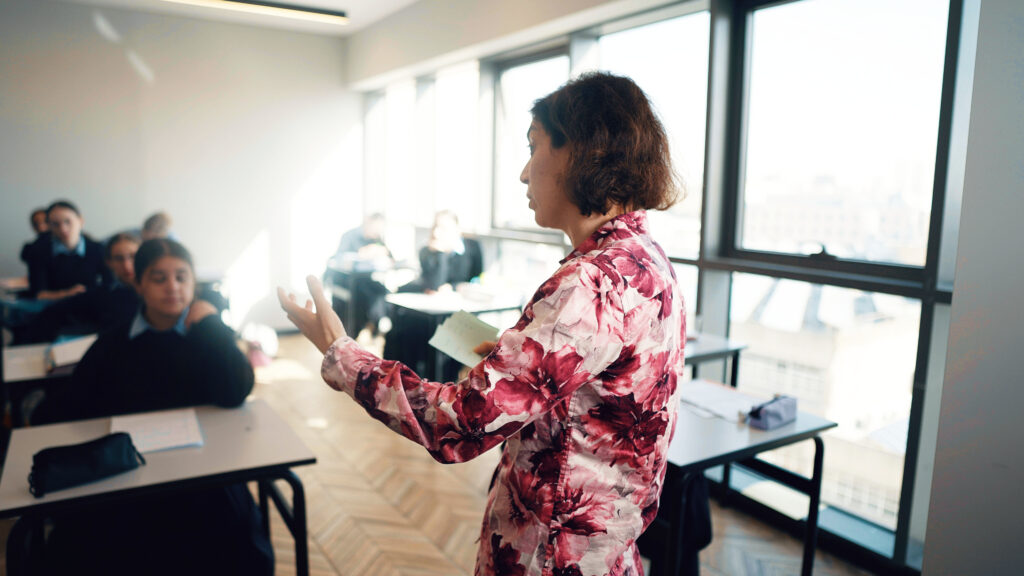 Teacher in classroom