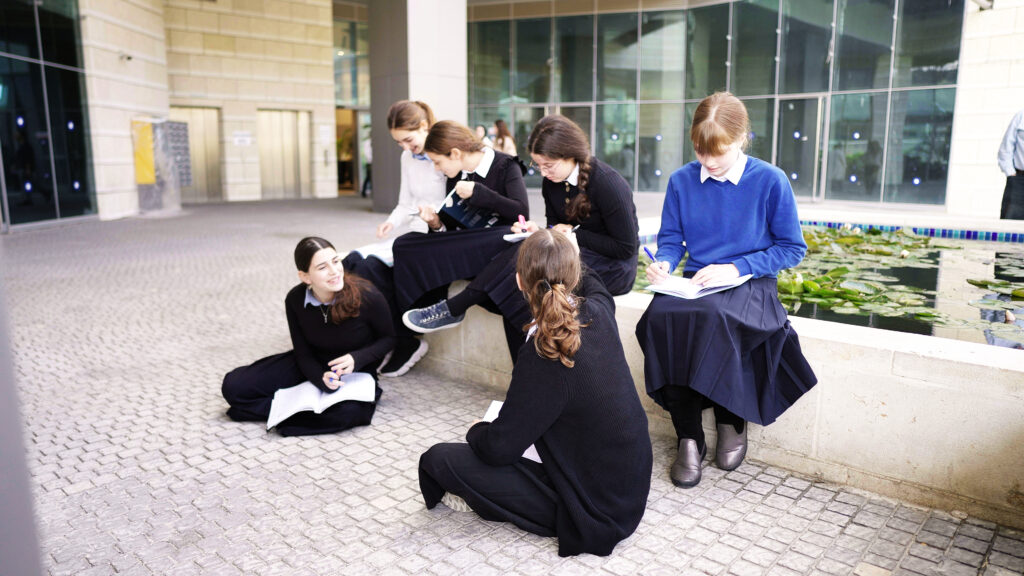 Our Students Studying outside